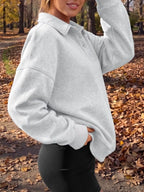 Button Detail Dropped Shoulder Sweatshirt (4)