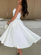 Solid Color Tube Midi Dress (14)