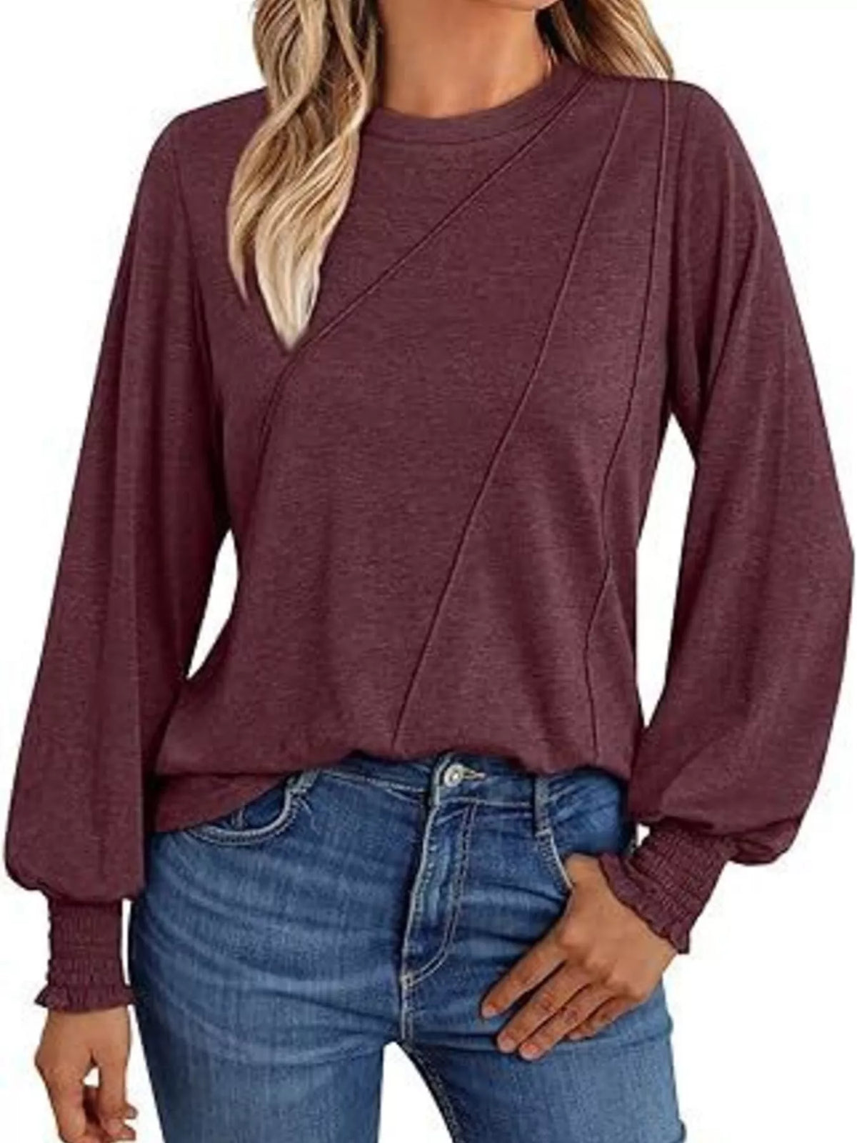 Round Neck Long Sleeve Top (7)