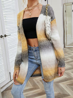 Full Size Gradient Open Front Cardigan (15)