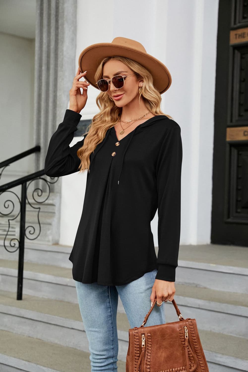 Long Sleeve Hooded Blouse (14)