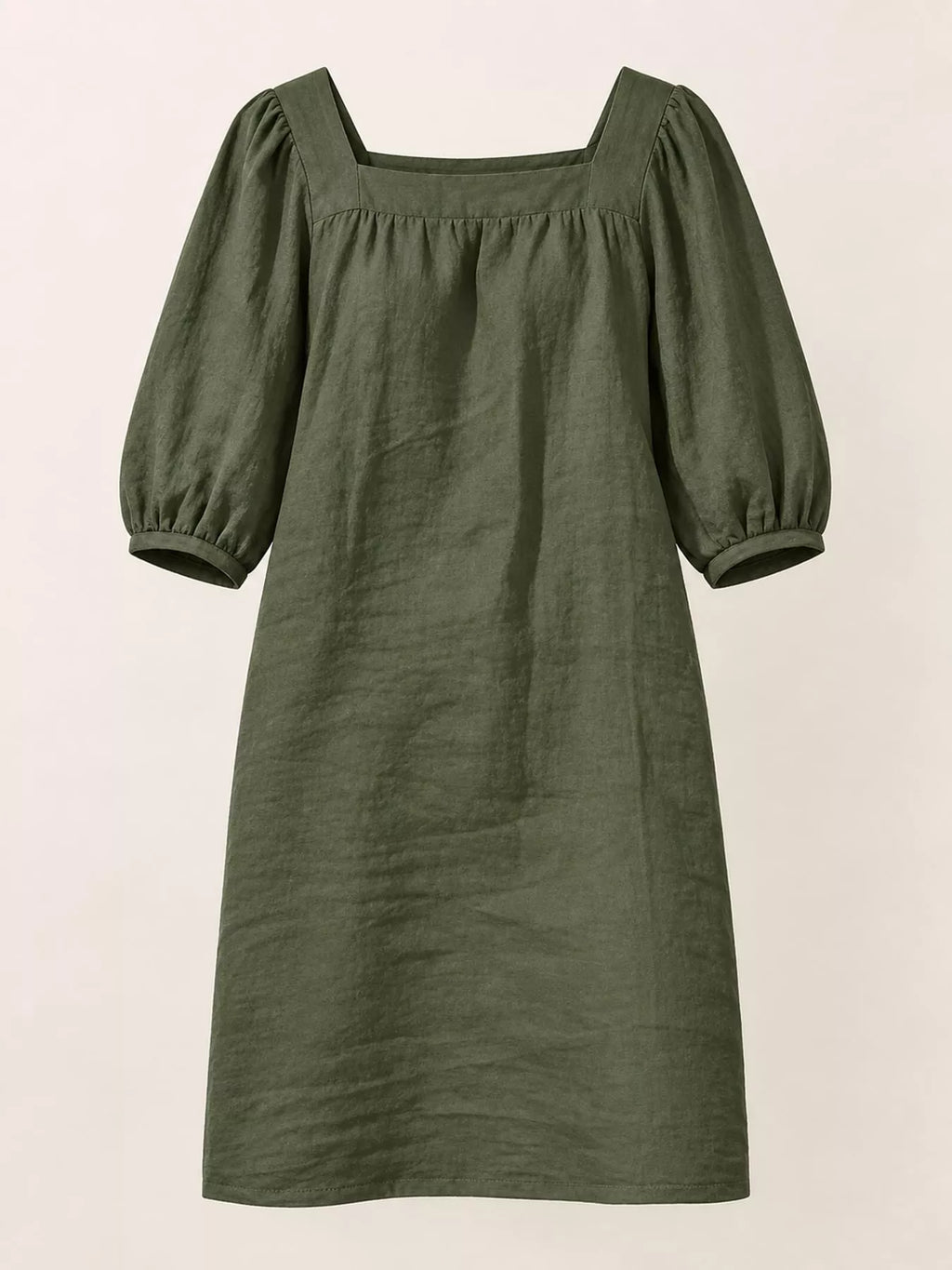 Square Neck Puff Sleeve Mini Dress (12)
