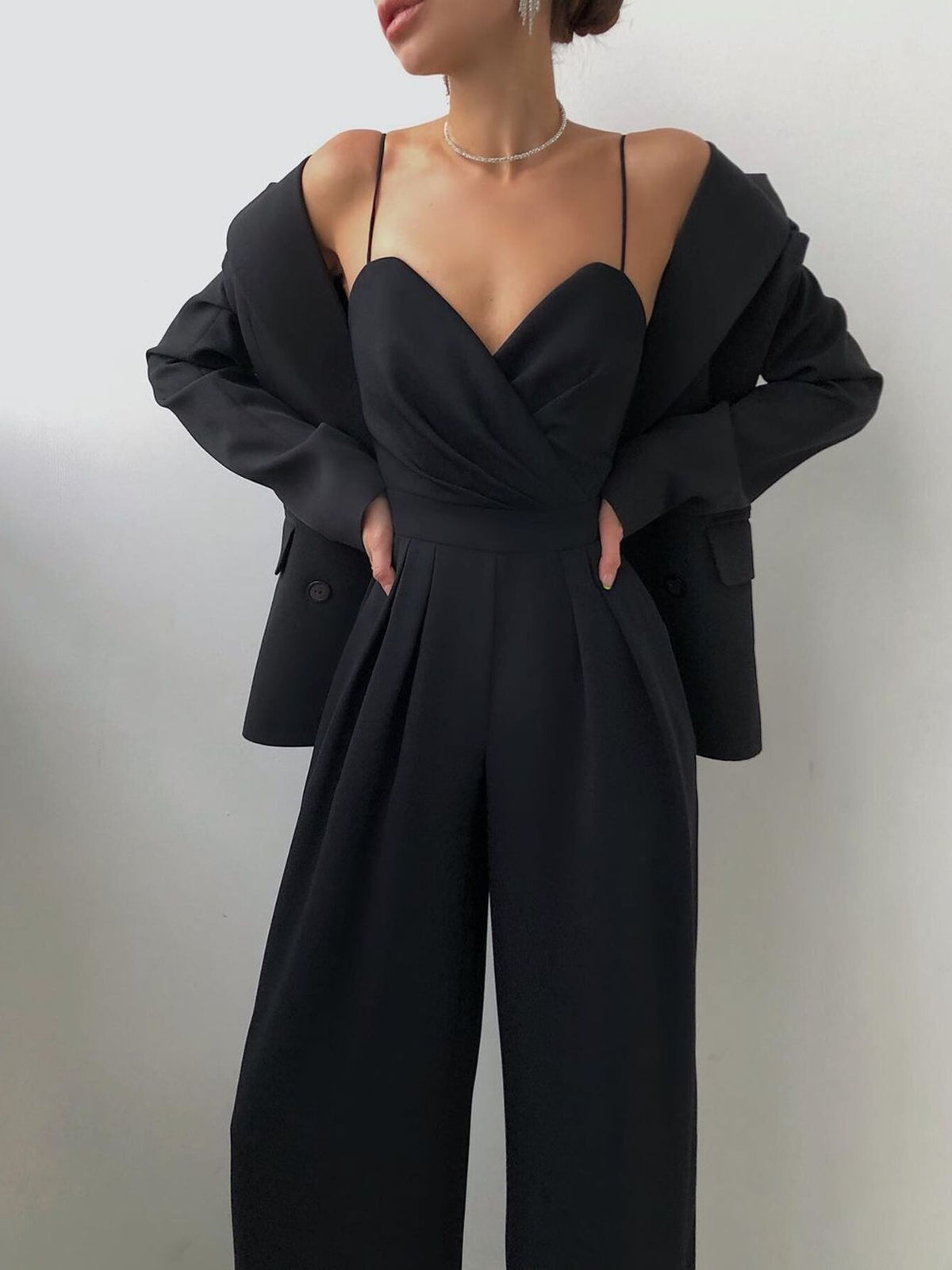 Full Size Spaghetti Strap Wide Leg Jumpsuit Plus (2)