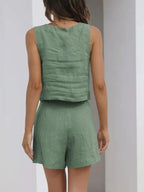Square Neck Tank Shorts Set (31)
