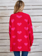Heart Open Front Long Sleeve Cardigan (9)