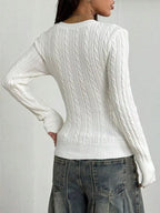 Slim-fit Cable Knit Top (5)
