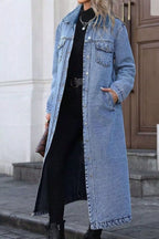 Longline Button-front Denim Jacket (3)
