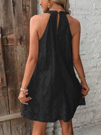 Eyelet Grecian Neck Mini Dress (11)