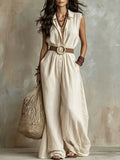 Full Size Sleeveless Wide Leg Jumpsuit Plus