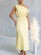 One-shoulder Tied Midi Dress (23)