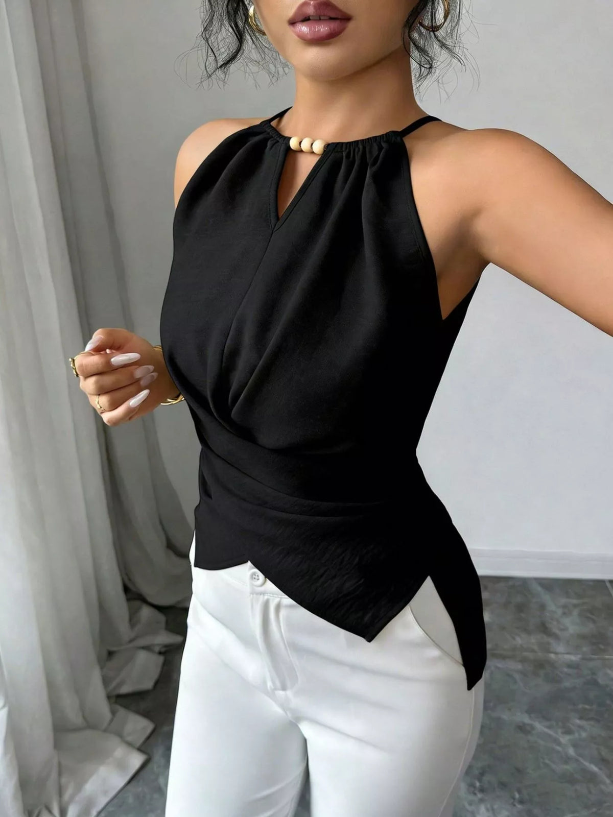 Halter Neck Crisscross Cami (21)