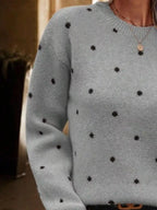 Polka Dot Round Neck Sweater (12)