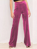 Full Size Velvet Wide Leg Pants Plus