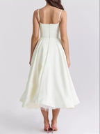 Sweetheart Neck A-line Midi Dress (28)