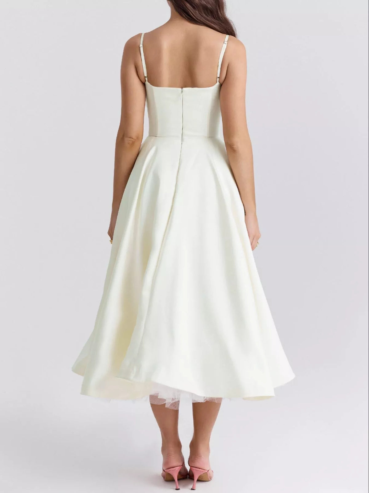 Sweetheart Neck A-line Midi Dress (28)