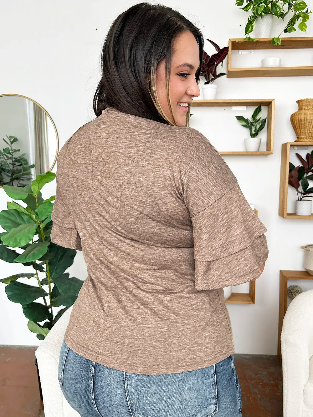 V-neck Half Sleeve Blouse (7)