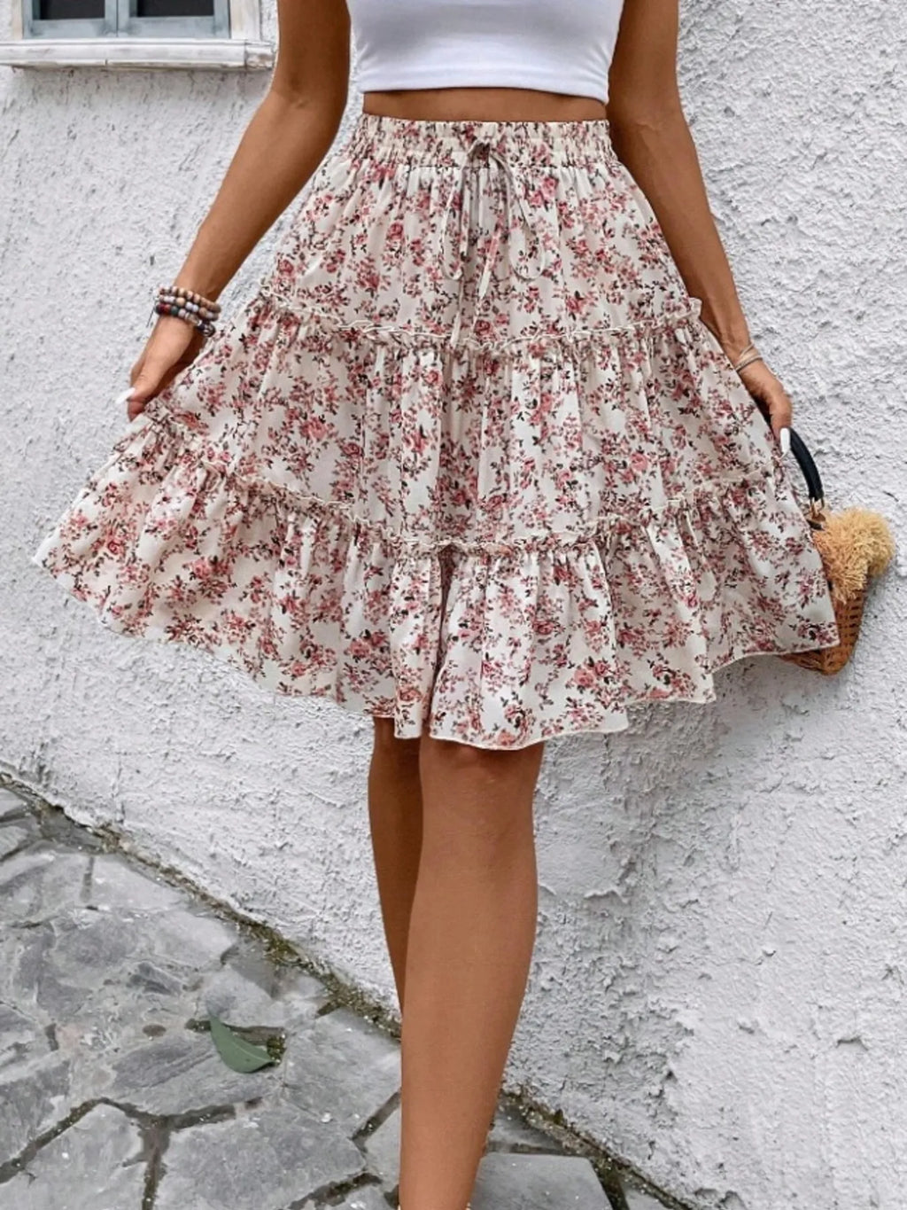 Floral Print Midi Skirt (22)