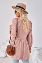 V-neck Lantern Sleeve Blouse (12)