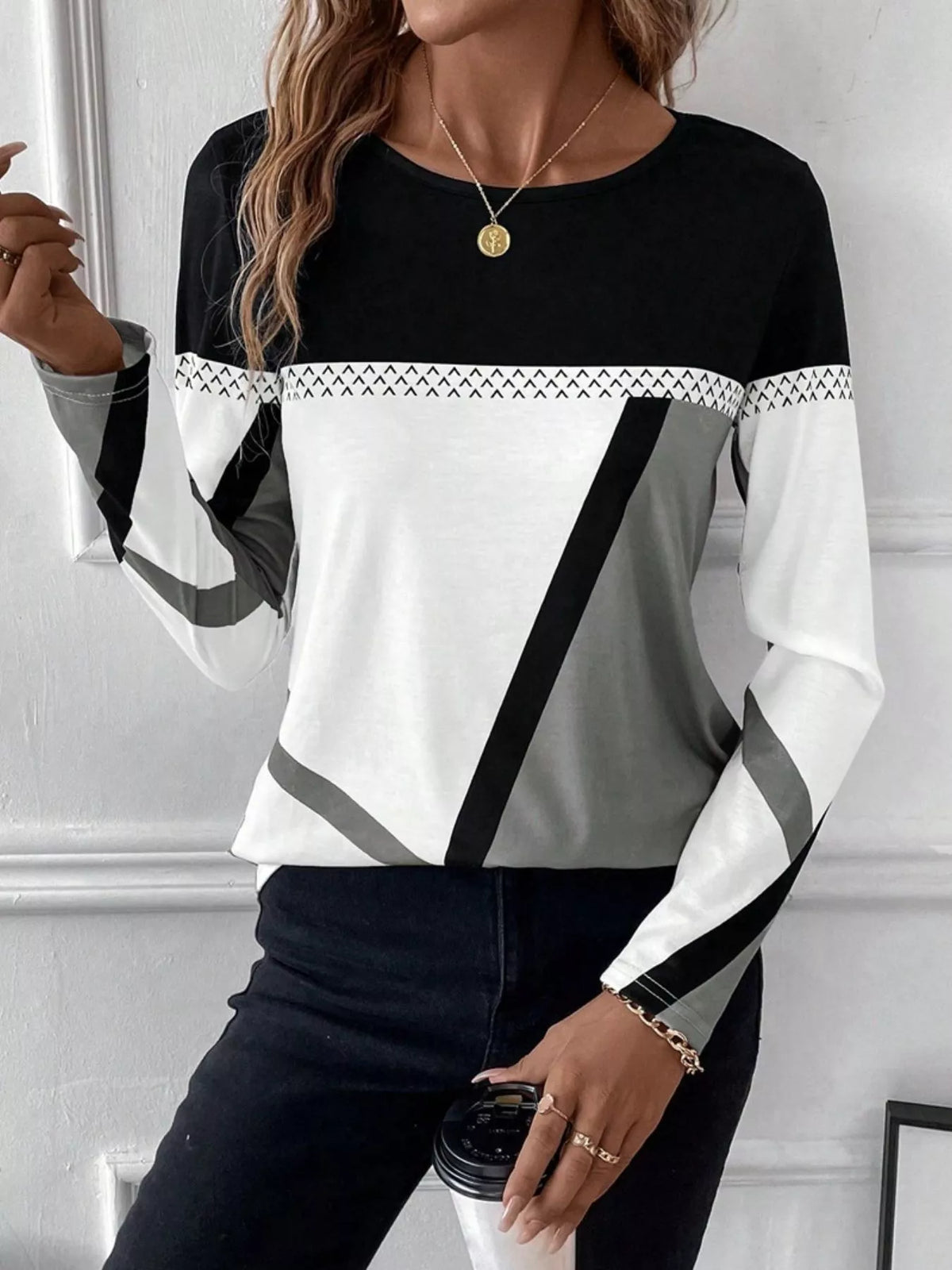 Block Long Sleeve T-shirt (4)
