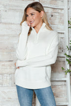 Half Zip Long Sleeve Knit Top (5)