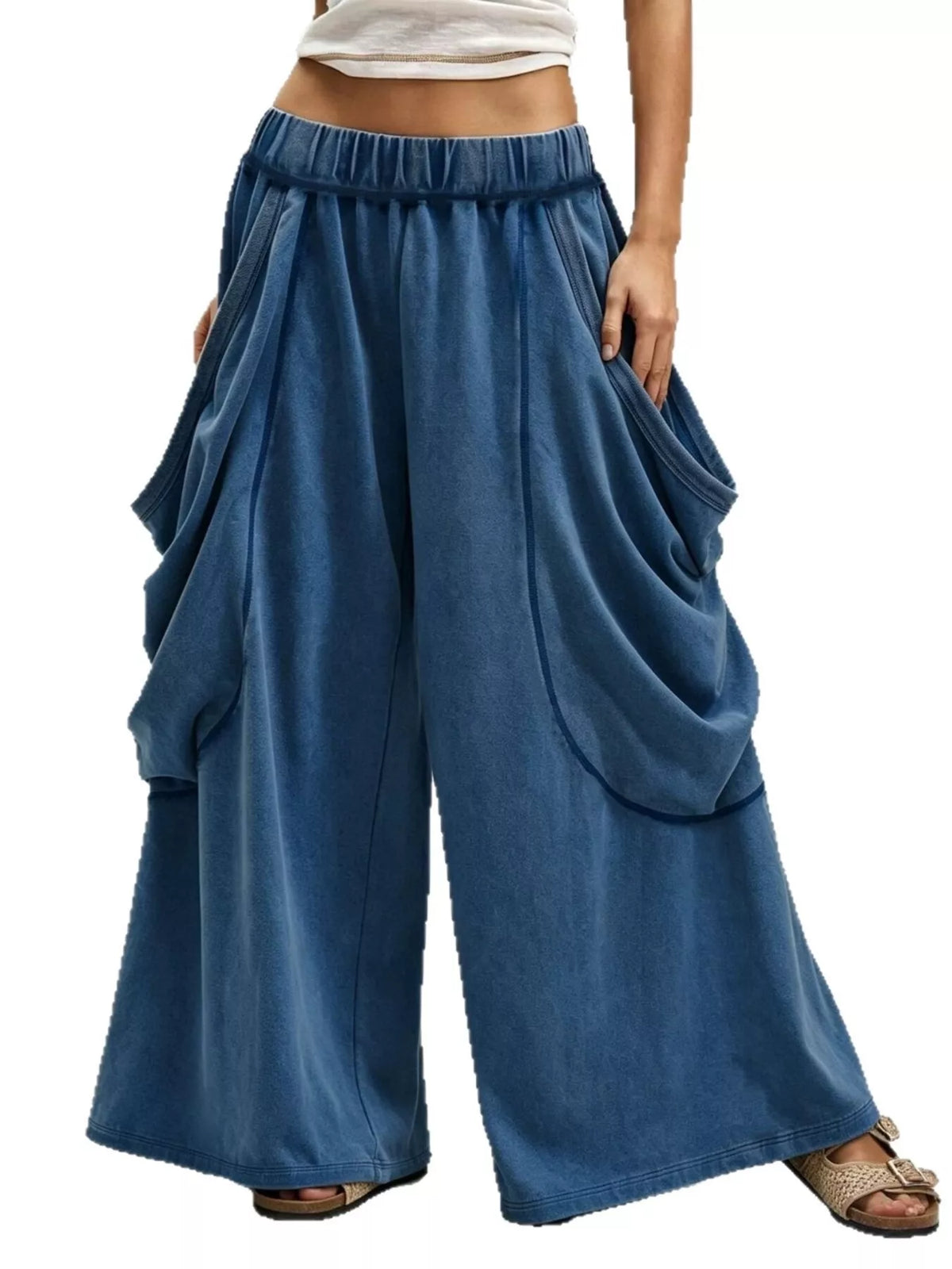 Oversized Wide-leg Cargo Pants (6)