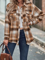 Plaid Button-down Long Sleeve Shirt (8)