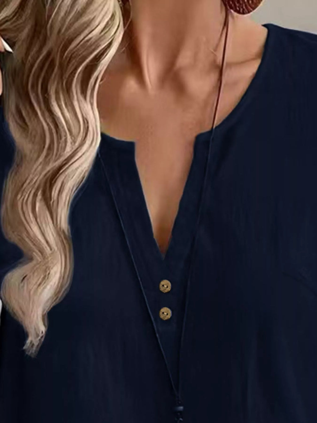 Notched Short Sleeve Blouse (23)