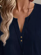 Notched Short Sleeve Blouse (23)