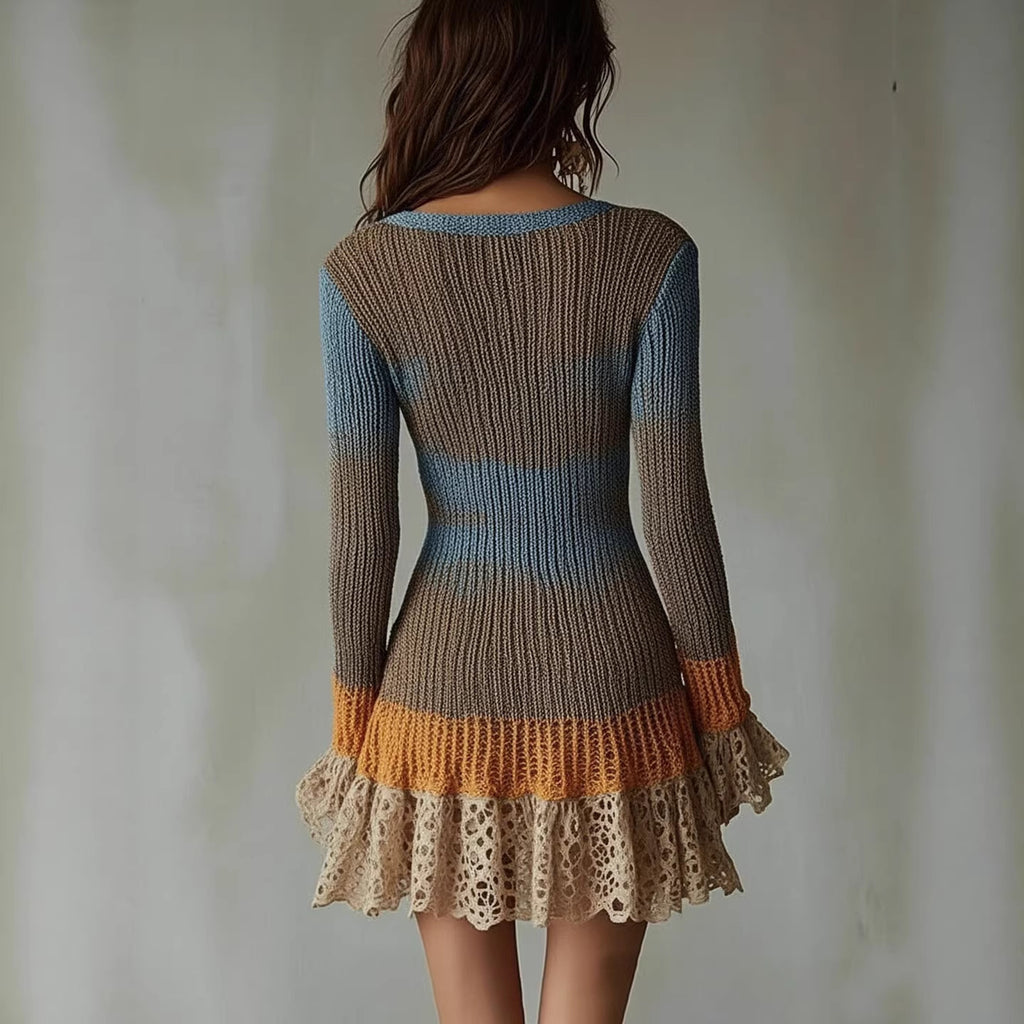 Long Sleeve Knit Cropped Skirt photo 2