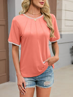 Contrast Trim Short Sleeve T-shirt (30)
