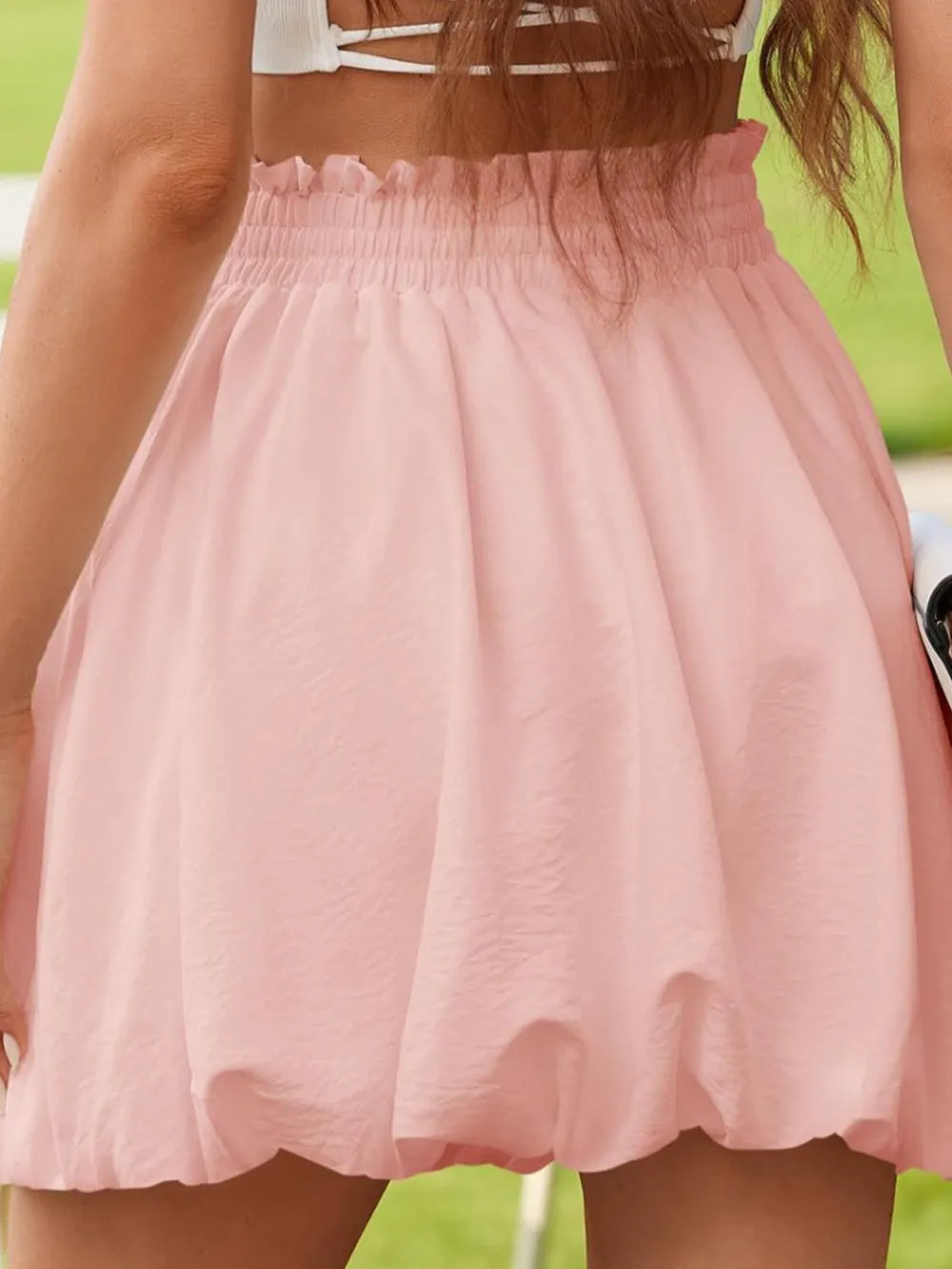 Frill Smocked Mini Skirt (15)