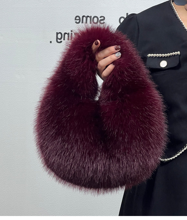 Portable Fur Bag Fall Winter Popular photo 14