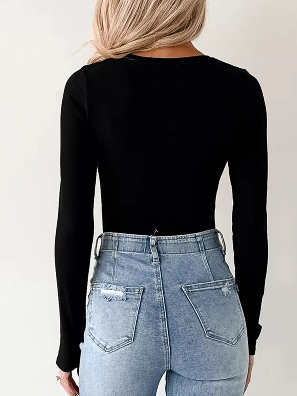 Ribbed Long Sleeve Fitted Bodysuit (13)