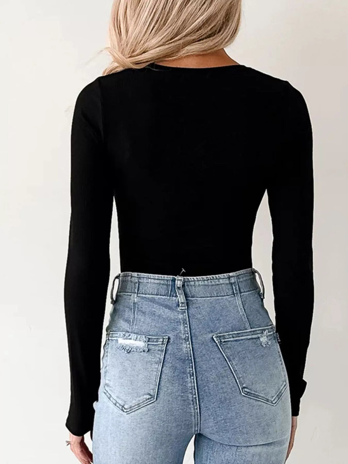 Ribbed Long Sleeve Fitted Bodysuit (13)
