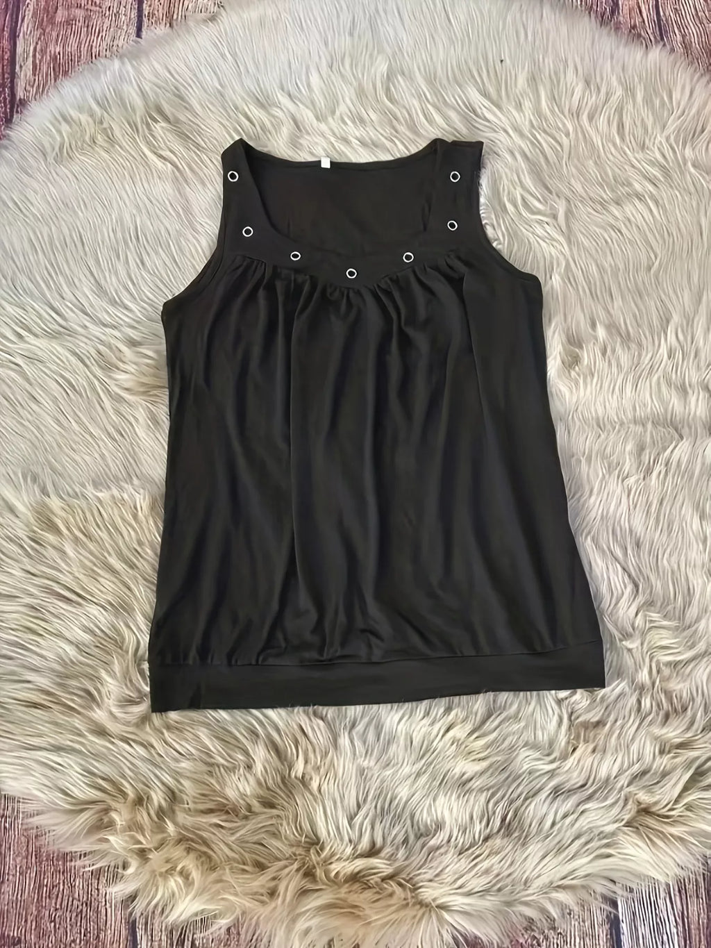 Eyelet Detail Ruched Tank (5)