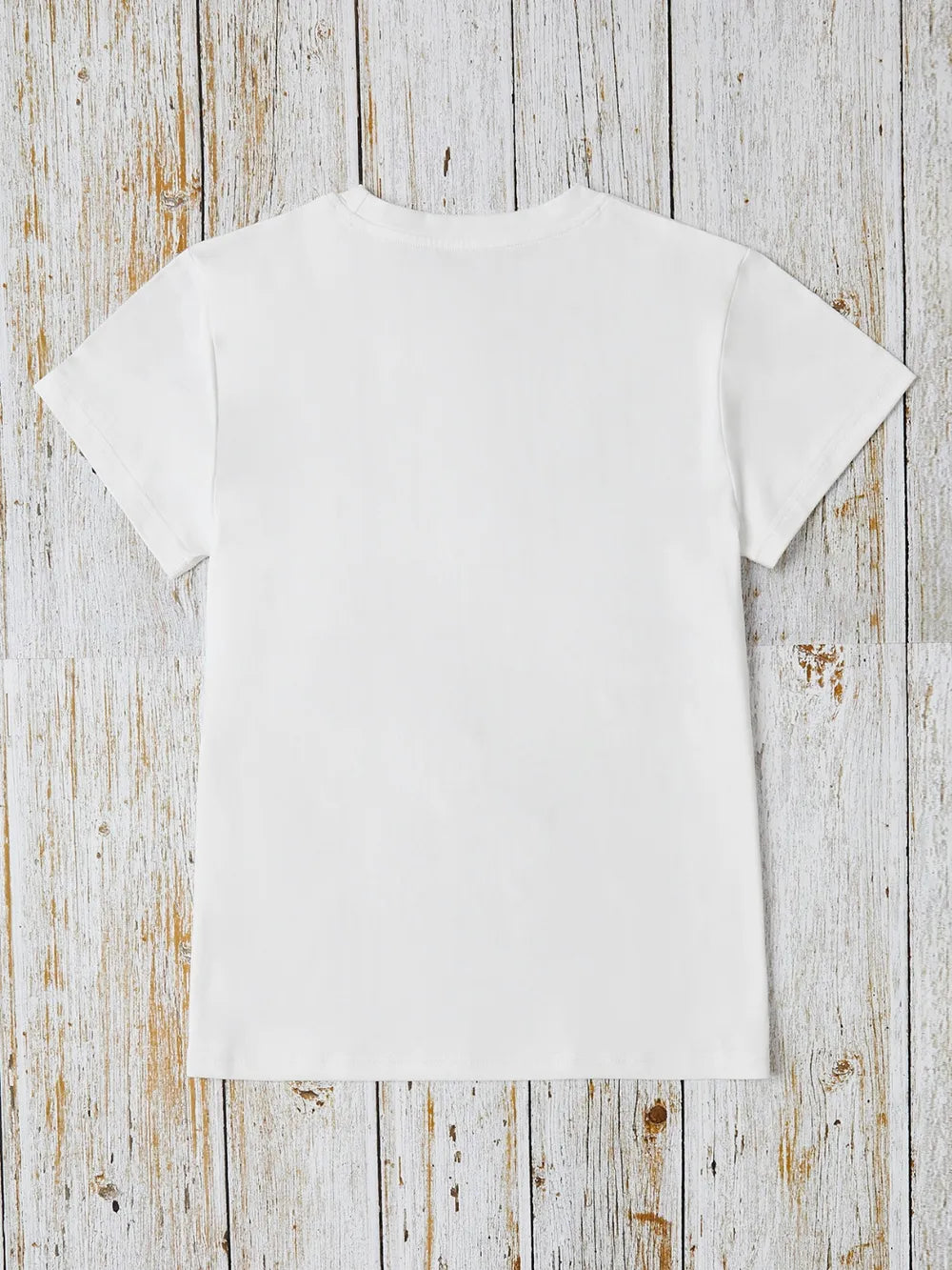 Graphic Heart Round Neck Short Sleeve T-shirt (5)