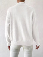 Mock Neck Dropped Shoulder Sweater (19)
