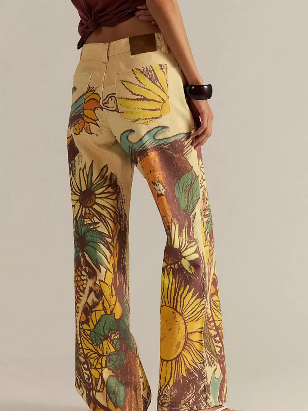 Printed Wide Leg Jeans (8)
