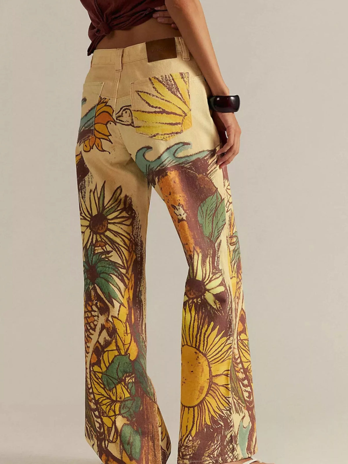 Printed Wide Leg Jeans (8)