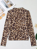 Printed Mesh Long Sleeve Slim Fit Top (15)