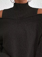 Cold Shoulder Turtleneck Sweater (6)