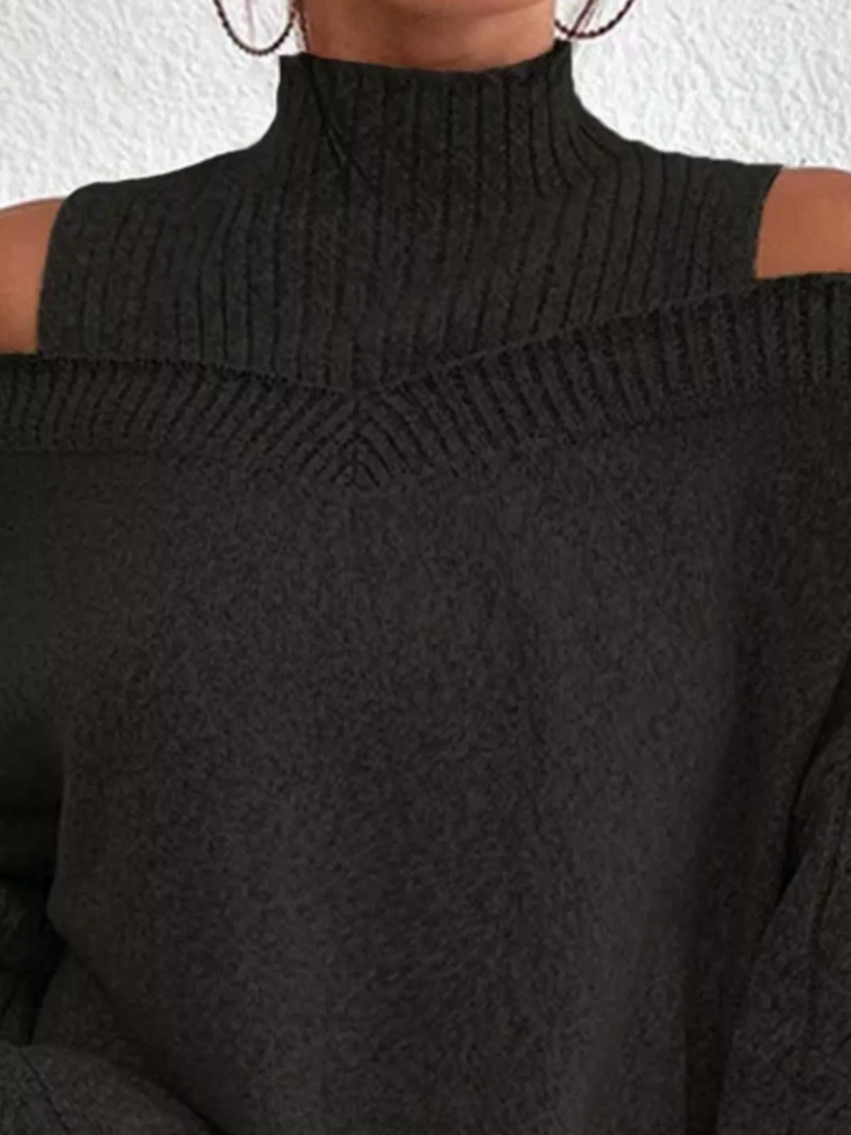 Cold Shoulder Turtleneck Sweater (6)