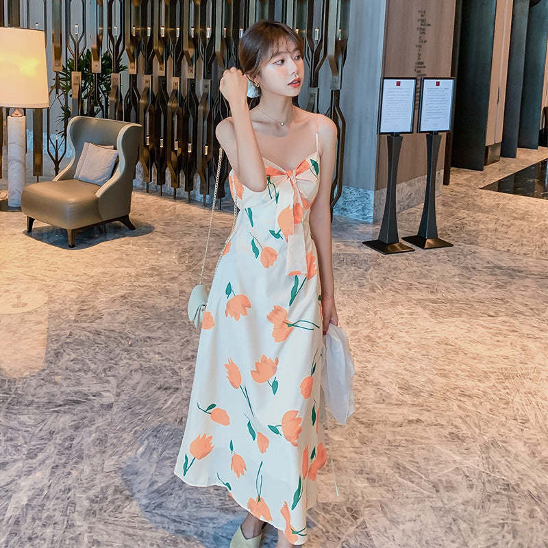 Tie-bow Floral Dress Holiday Midi photo 5