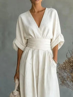 Full Size Half Sleeve Wide-leg Jumpsuit Plus (14)