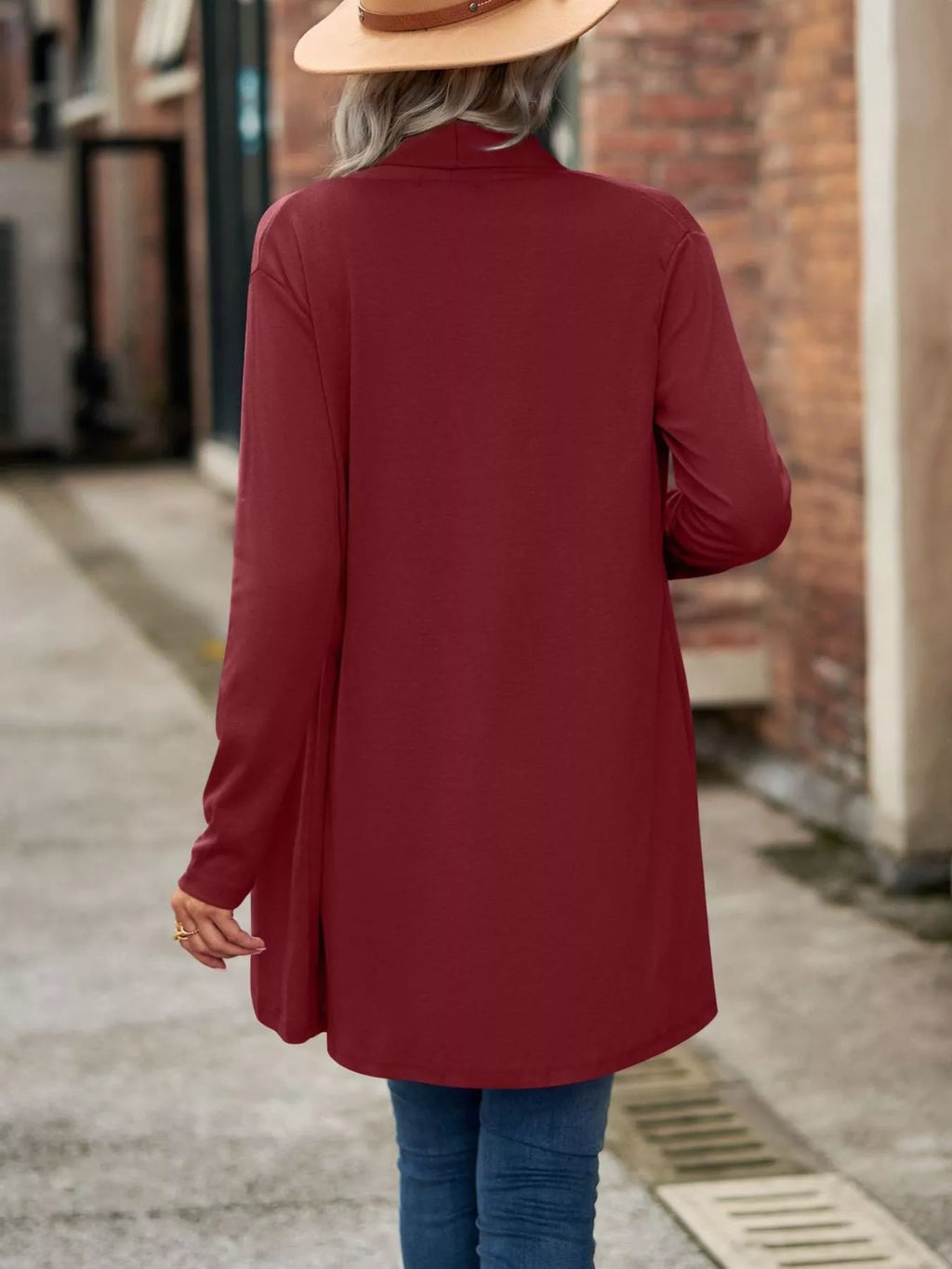 Open-front Dropped Shoulder Cardigan (24)