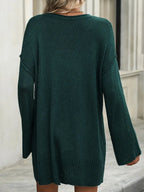 Round Neck Dropped Shoulder Sweater (8)