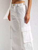 High-waisted Wide Leg Cargo Jeans (6)