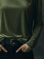 Full Size Velvet Long Sleeve T-shirt Plus (9)