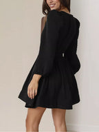 V-neck Long Sleeve Mini Dress (20)