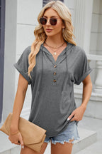 Hooded Short Sleeve T-shirt (10)